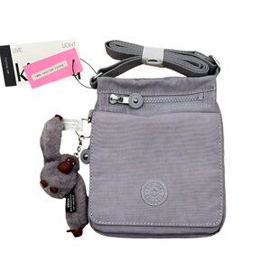 Kipling Women's Eldorado Small Crossbody Bag/Purse Adjustable Strap Dove Grey